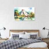 Chichen Itza, uitgerekt canvas print (Insitu (Slaapkamer))