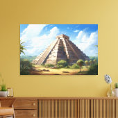 Chichen Itza, uitgerekt canvas print (Insitu (Woonkamer))