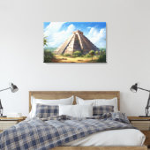 Chichen Itza, uitgerekt canvas print (Insitu (Slaapkamer))