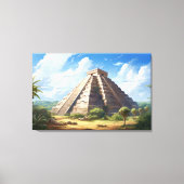Chichen Itza, uitgerekt canvas print (Voorkant)