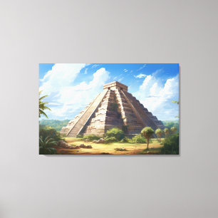 Chichen Itza, uitgerekt canvas print