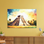 Chichen Itza, uitgerekt canvas print (Insitu (Woonkamer))