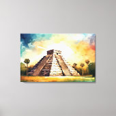 Chichen Itza, uitgerekt canvas print (Voorkant)