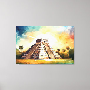 Chichen Itza, uitgerekt canvas print