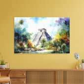 Chichen Itza, uitgerekt canvas print (Insitu (Woonkamer))