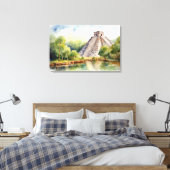 Chichen Itza, uitgerekt canvas print (Insitu (Slaapkamer))