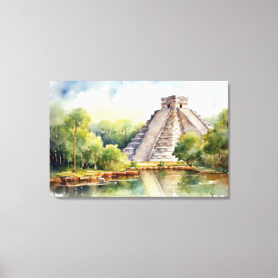 Chichen Itza, uitgerekt canvas print