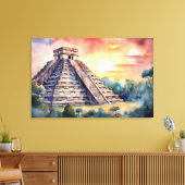 Chichen Itza, uitgerekt canvas print (Insitu (Woonkamer))