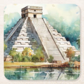 Chichen Itza, uitgerekt Kartonnen Onderzetters (Voorkant)