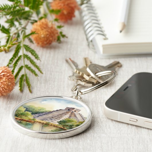 Chichen Itza, uitgerekt Sleutelhanger (Zijkant)