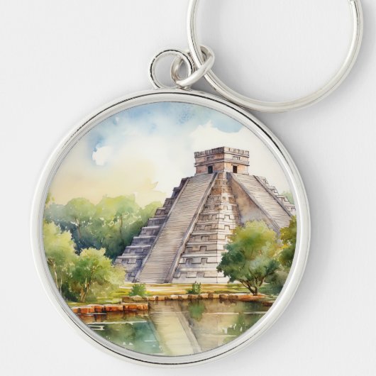 Chichen Itza, uitgerekt Sleutelhanger (Voorkant)