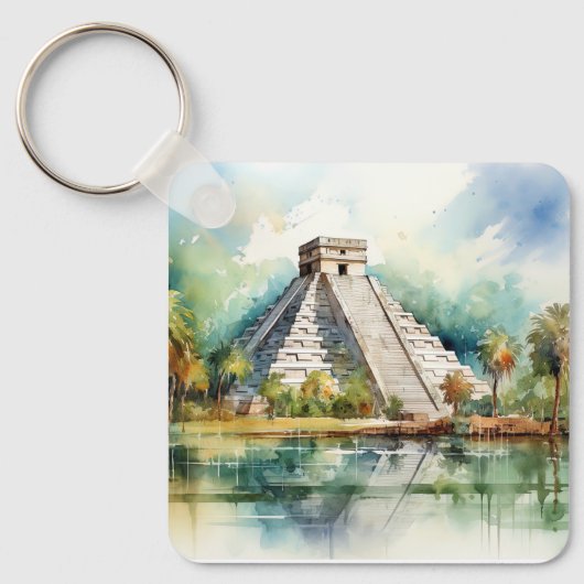 Chichen Itza, uitgerekt Sleutelhanger (Voorkant)