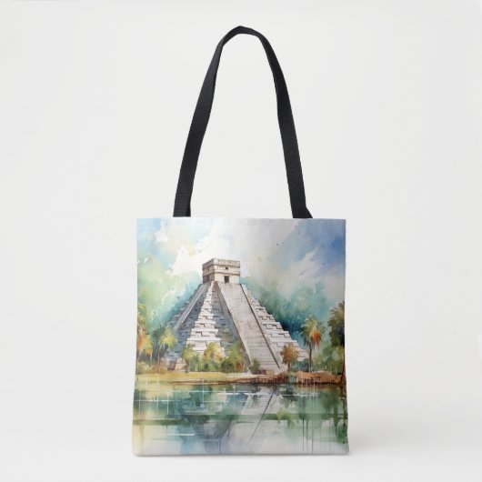 Chichen Itza, uitgerekt Tote Bag (Voorkant)