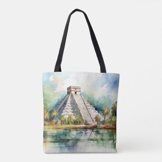 Chichen Itza, uitgerekt Tote Bag (Achterkant)
