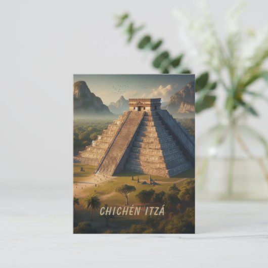 Chichén Itzá Yucatá Mexico Landschapsreizen Briefkaart (Staand voorkant)