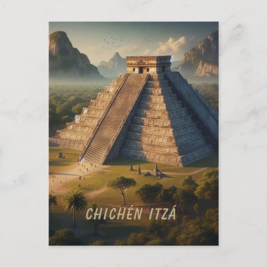 Chichén Itzá Yucatá Mexico Landschapsreizen Briefkaart (Voorkant)