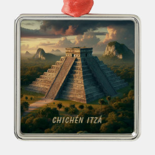 Chichén Itzá Yucatán Mexico Landschap Reizen Metalen Ornament