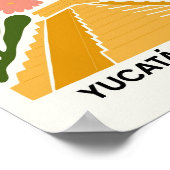 Chichen Itza Yucatan Mexico reizen bloemsierkunst Poster (Hoek)
