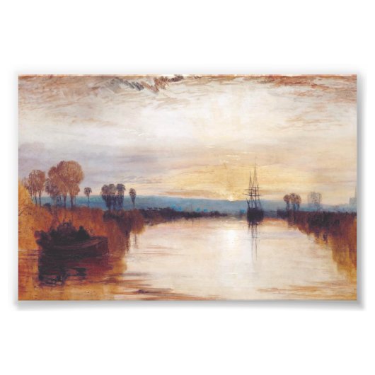 Chichester Canal by Joseph William Turner Foto Afdruk (Voorkant)
