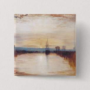 Chichester Canal van Joseph William Turner Vierkante Button 5,1 Cm