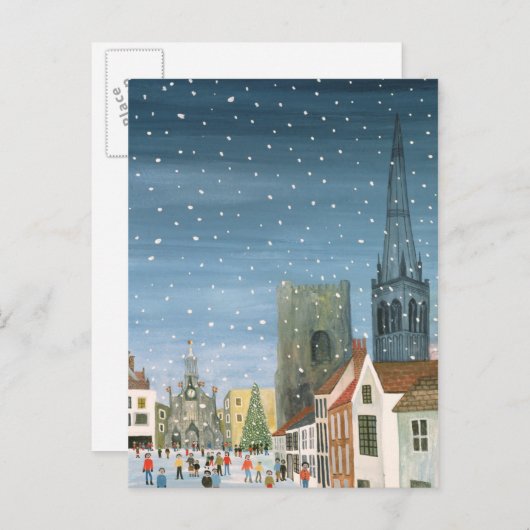Chichester Cathedral A Snow Scene Briefkaart (Voorkant / Achterkant)
