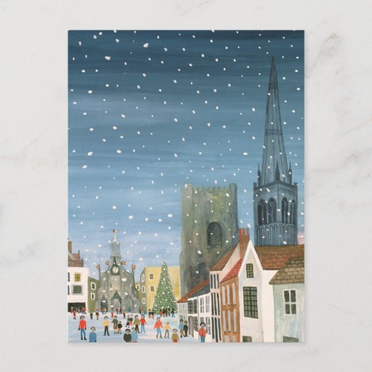 Chichester Cathedral A Snow Scene Briefkaart (Voorkant)