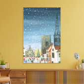 Chichester Cathedral A Snow Scene Canvas Afdruk (Insitu (Woonkamer))