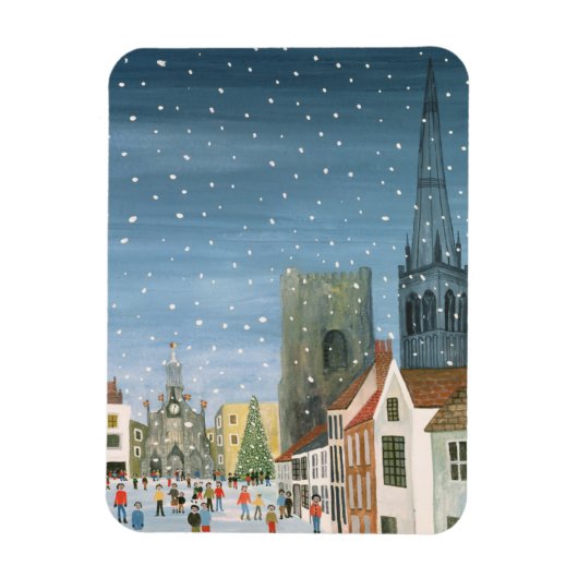 Chichester Cathedral A Snow Scene Magneet (Verticaal)