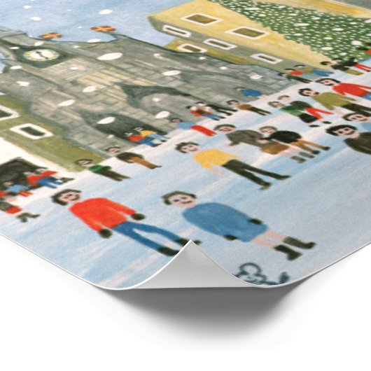 Chichester Cathedral A Snow Scene Poster (Hoek)