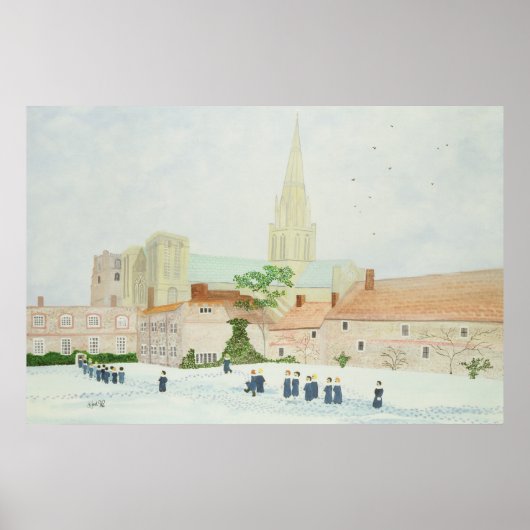 Chichester Cathedral en Visiting Choir Poster (Voorkant)