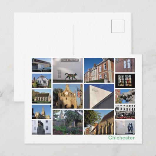 Chichester multi-afbeelding briefkaart (Voorkant / Achterkant)