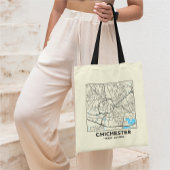 Chichester, West Sussex City Map Tote Bag