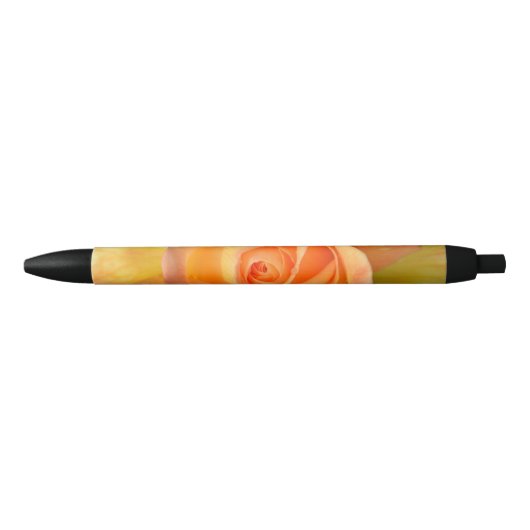 Chichewa Peach Roos Blossom Zwarte Inkt Pen (Voorkant)