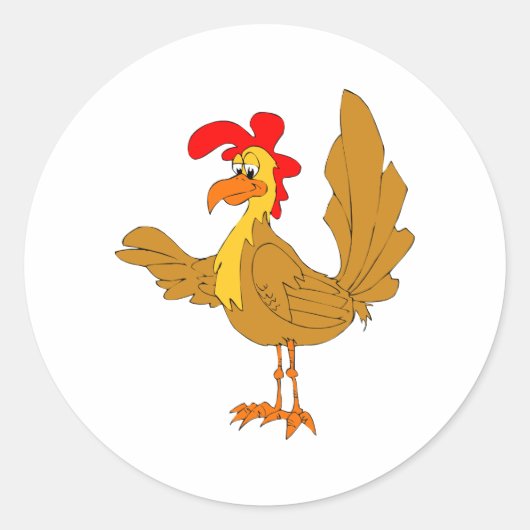 ChiChi Chicken Ronde Sticker (Voorkant)