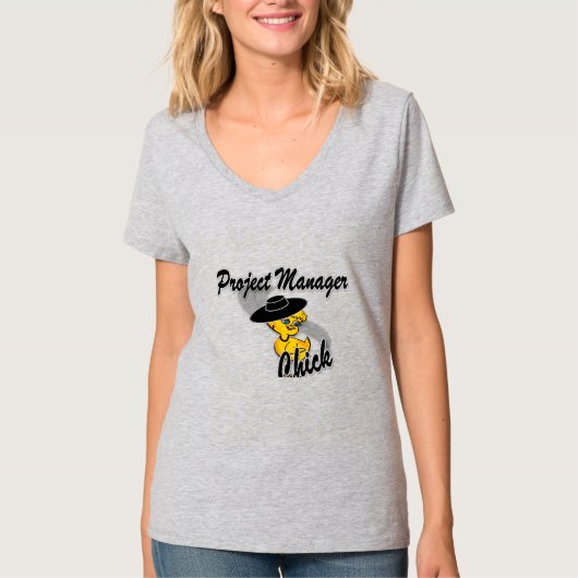 Chick 4 van de projectmanager t-shirt (Voorkant)