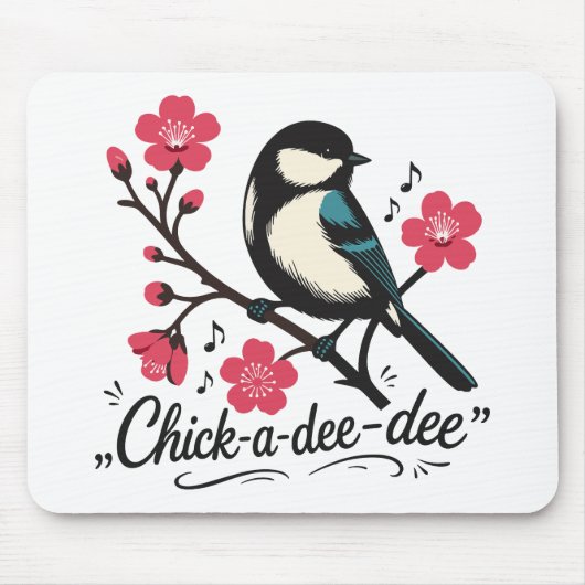 Chick-a-dee-dee-dee mezenogelroep muismat (Voorkant)