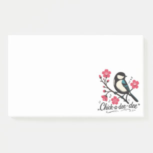 Chick-a-dee-dee-dee mezenogelroep post-it® notes