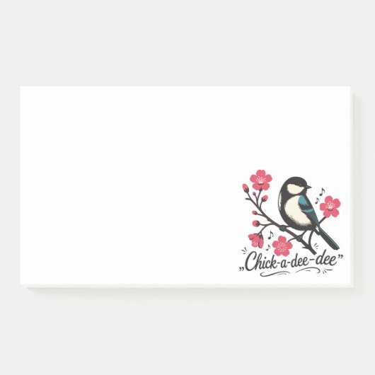 Chick-a-dee-dee-dee mezenogelroep post-it® notes (Voorkant)