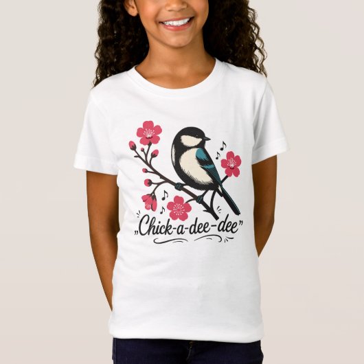 Chick-a-dee-dee-dee mezenogelroep t-shirt (Voorkant)