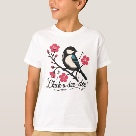Chick-a-dee-dee-dee mezenogelroep t-shirt (Voorkant)