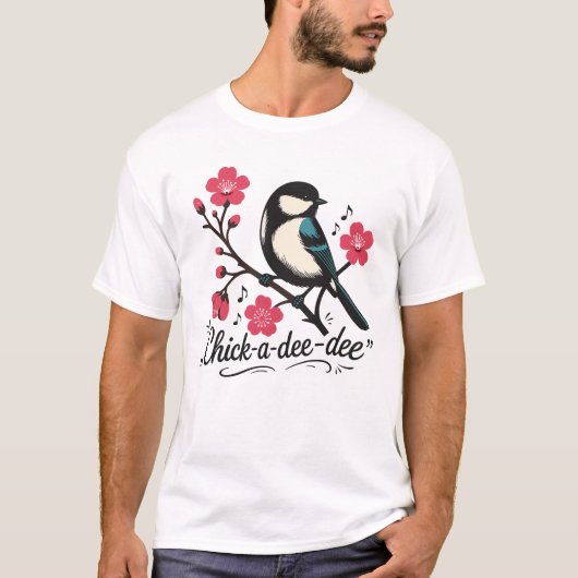 Chick-a-dee-dee-dee mezenogelroep t-shirt (Voorkant)