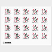 Chick-a-dee-dee-dee mezenogelroep vierkante sticker (Vel)
