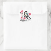 Chick-a-dee-dee-dee mezenogelroep vierkante sticker (Tas)