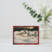 Chick-a-Dee met Mistletoe Postard stijl (Blank) Advieskaart (Staand voorkant)
