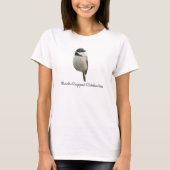chick-a-dee met zwarte mantel t-shirt (Voorkant)