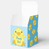 Chick Baby shower Blue Bedankdoosjes (Geopend)