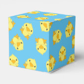 Chick Baby shower Blue Bedankdoosjes (Achterkant)