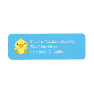 Chick Baby shower Blue Etiket