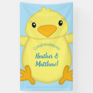 Chick Baby shower Blue Spandoek