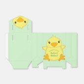 Chick Baby shower Green Bedankdoosjes (Uitgevouwen)